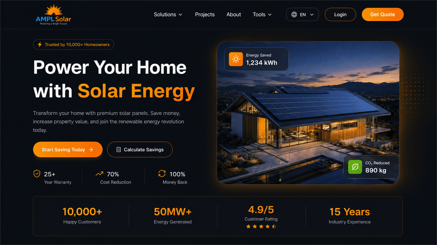 AMPL Solar - Consumer Solar Platform blurred background