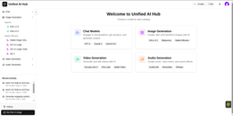 Unified AI Hub blurred background